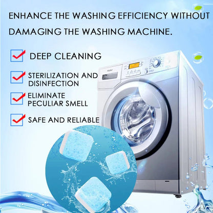 Powerful Washer Deep Cleaner Tablets – Eliminate Hidden Bacteria & Bad Smells Fast