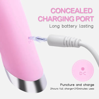 Vibrating Facial Cleansing Brush with Heating Function and 5 Speed Modes