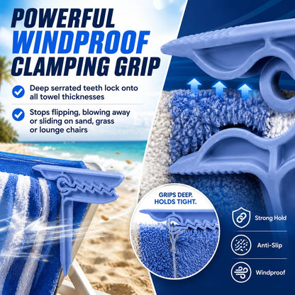 Dinosaur Shape Beach Towel Clips | Windproof Sand Secure Holder