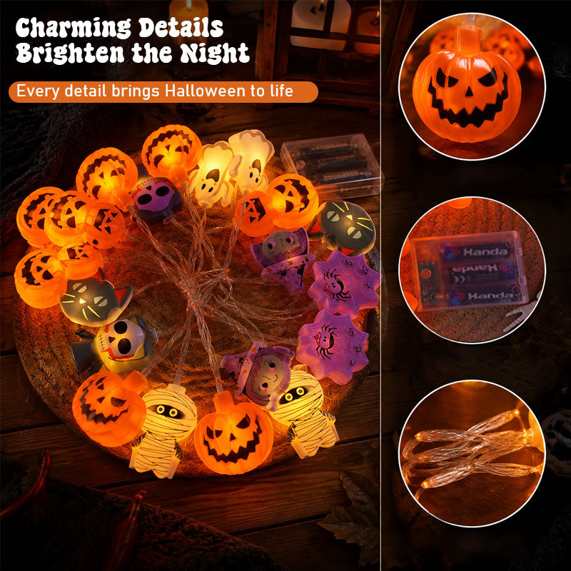 Halloween LED Pumpkin String Lights – Create A Spooky Glow For Your Home