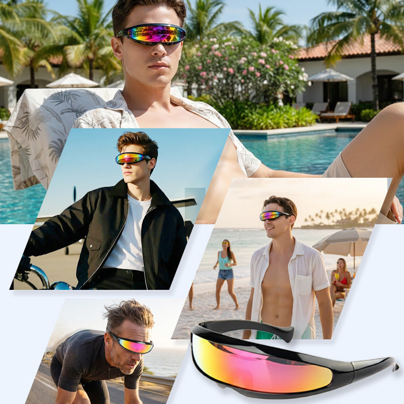 Lightweight Futuristic Shield Sunglasses