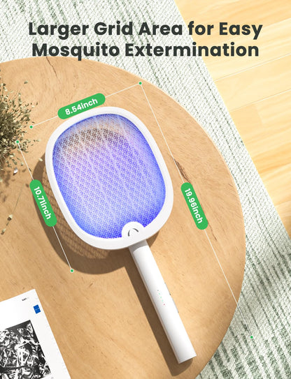 YISSVIC Electric Fly Swatter Foldable Bug Zapper Racket 2 in 1 Mosquito Killer