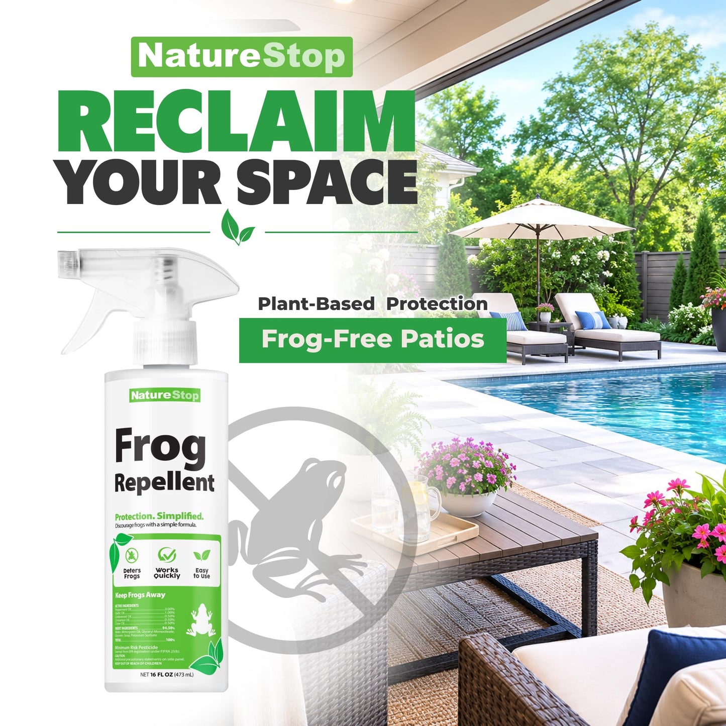NatureStop Frog Repellent Spray (16oz)