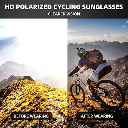 Photochromic Sports Sunglasses with UV Protection and Gray Tint, Unisex