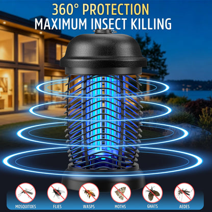 Upgraded Bug Zapper Outdoor 4200V Mosquito Zapper High Powered Less Energy Used Bug Zapper for Backyard Patio Camping Indoor