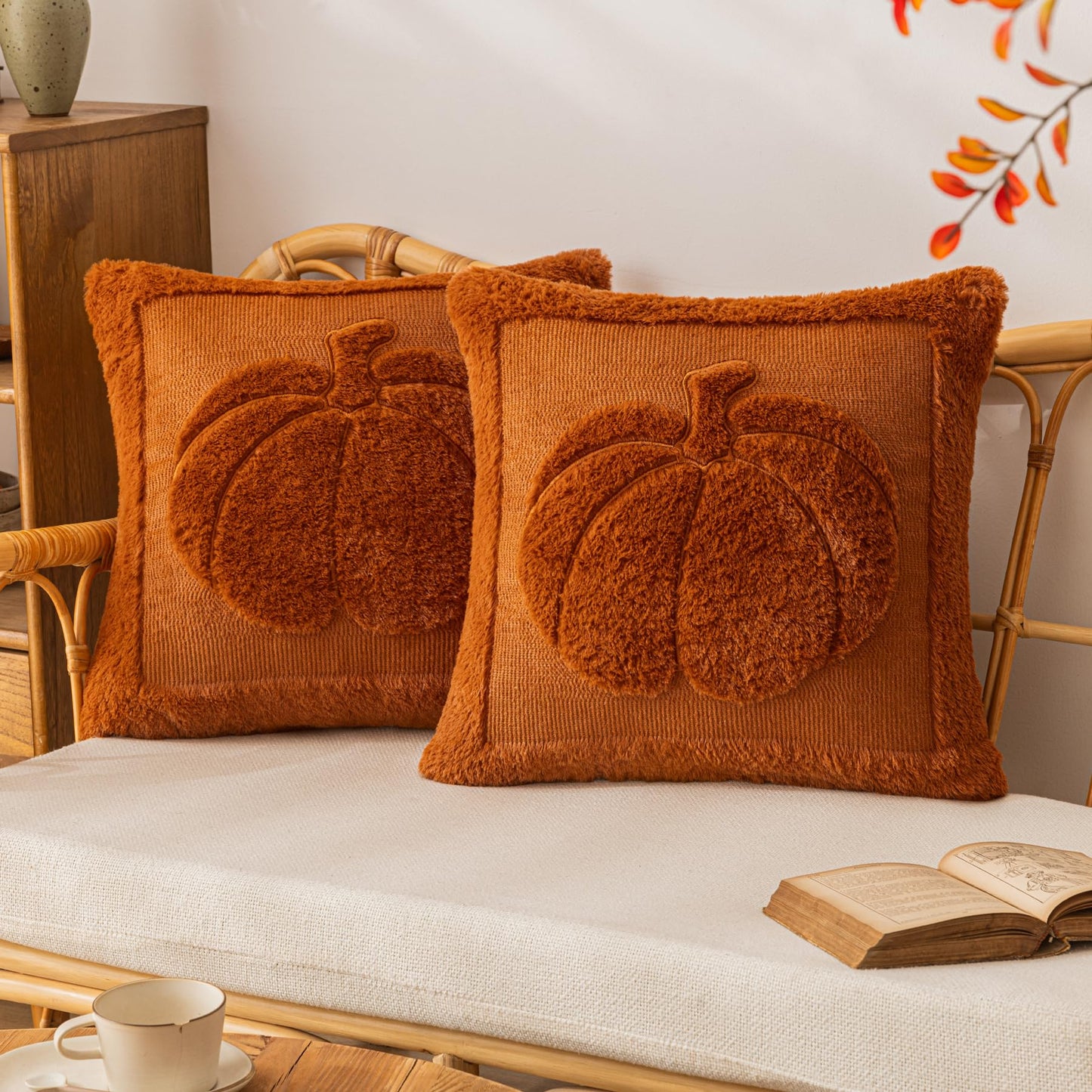Embroidered Bow Holiday Pillow Covers – Set of 2