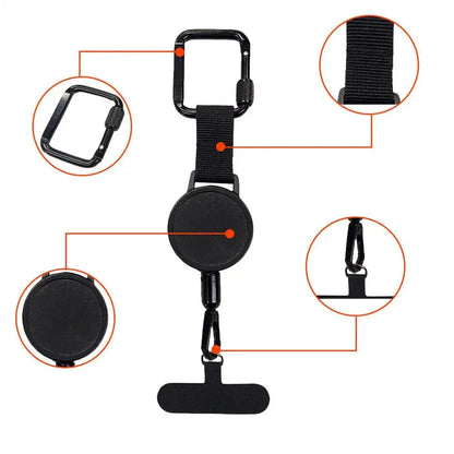 Retractable Phone Security Holder | Anti-Theft Belt Clip Design
