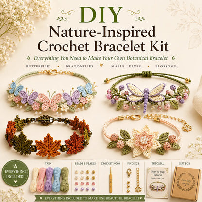 DIY Nature Charm Crochet Bracelet Making Kit