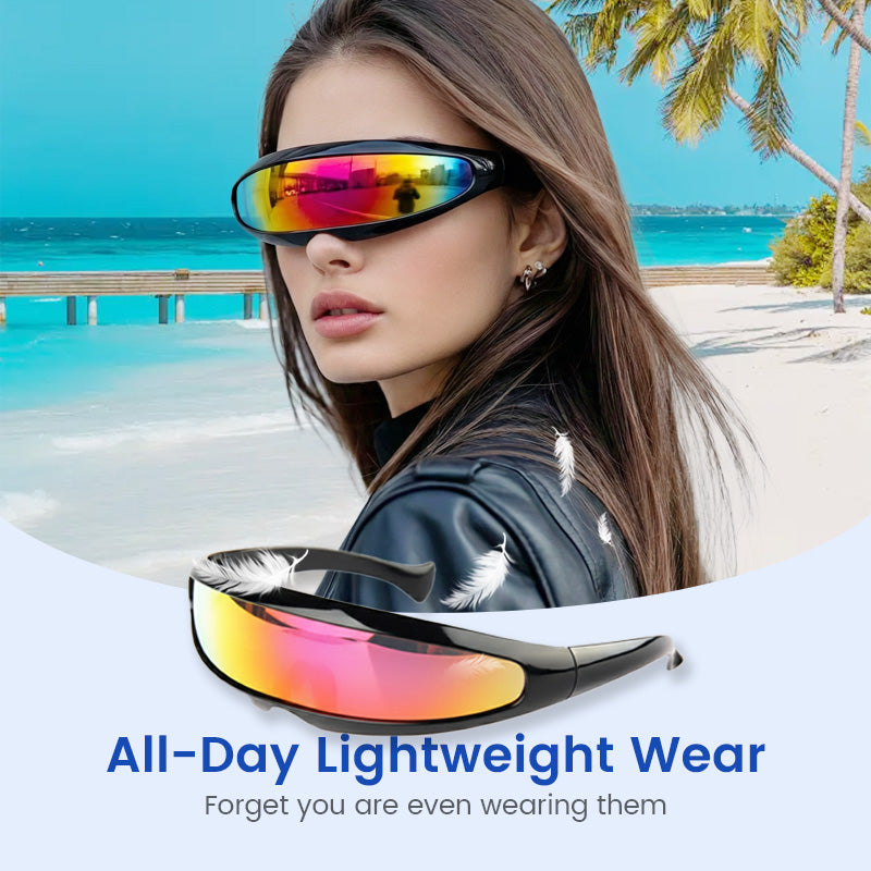 Lightweight Futuristic Shield Sunglasses