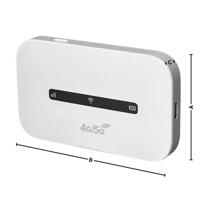 Portable Hotspot Device with 8-Hour Battery and Multi-Band Support for Travel