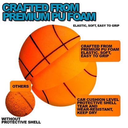 Foam Basketball for Indoor Practice with Noise-Reducing Design