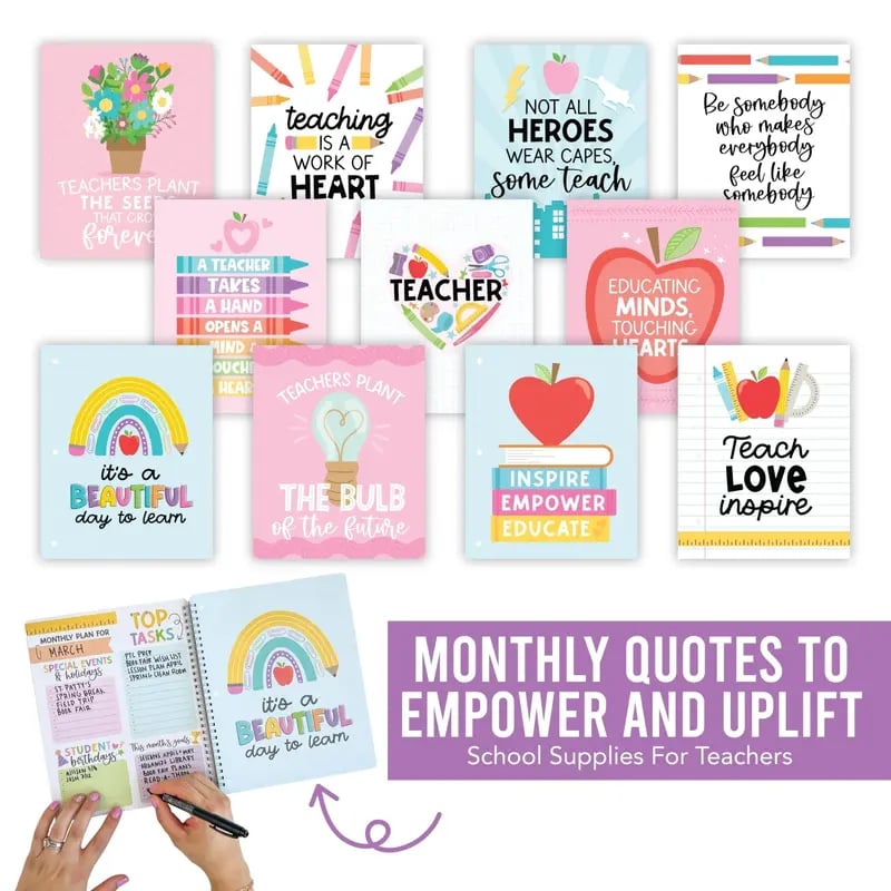 Undated Teacher Planner 2026–2027 | Weekly & Monthly Classroom Organizer for Lesson Planning, Scheduling & Teacher Productivity