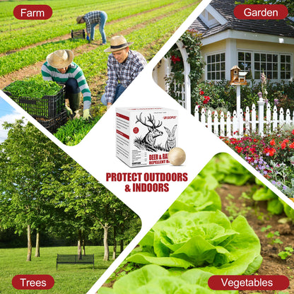 Deer Repellent Ball 12 Pcs, Rabbit Repellent Outdoor, Effective Deer Deterrent for Garden, Protect Your Plants with Powerful Repellents Deer for Flowers, Shrubs & Trees