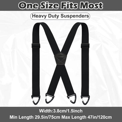 Men's X-Back Suspenders with Hook Clips