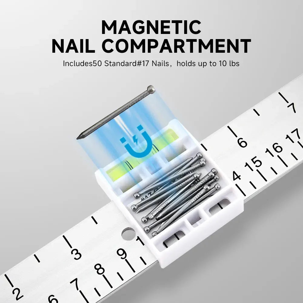 Professional Picture Hanging Tool with Level & Ruler