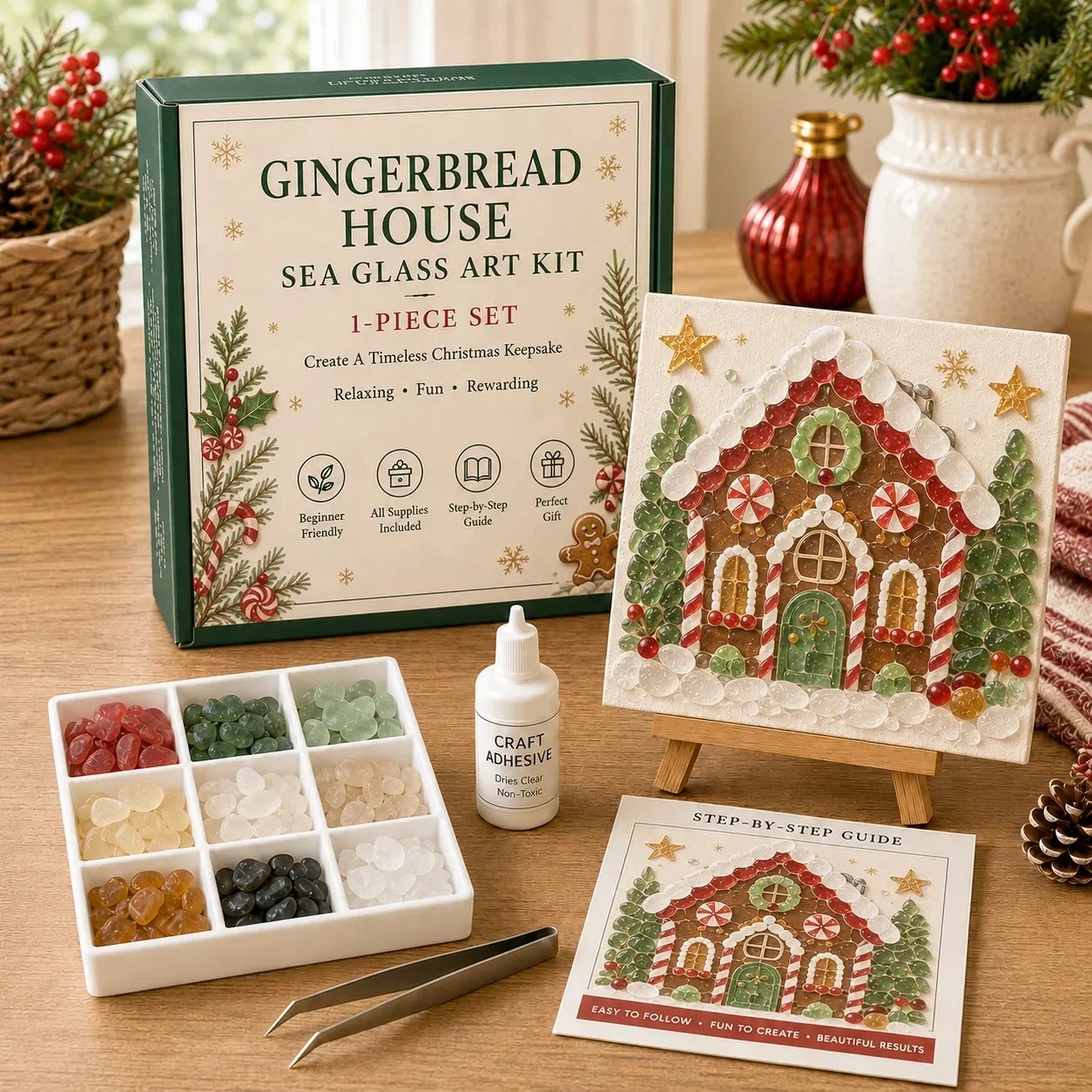Christmas Sea Glass Art Kit