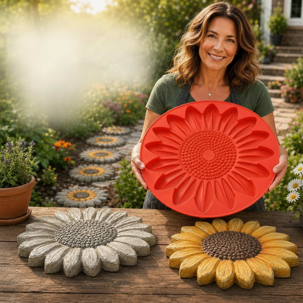 Reusable Sunflower Stepping Stone Mold