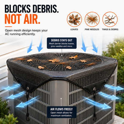Outdoor Air Conditioner Mesh Cover | Protect Your AC From Leaves & Debris