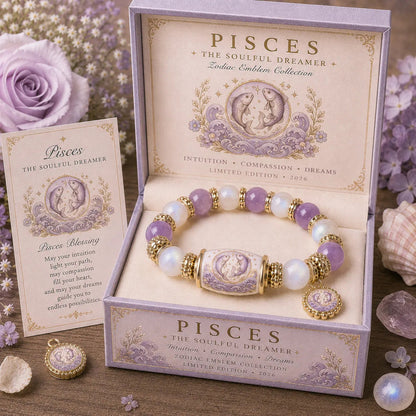 12 Zodiac Bracelet – Natural Chalcedony, Your Sign, Your Energy
