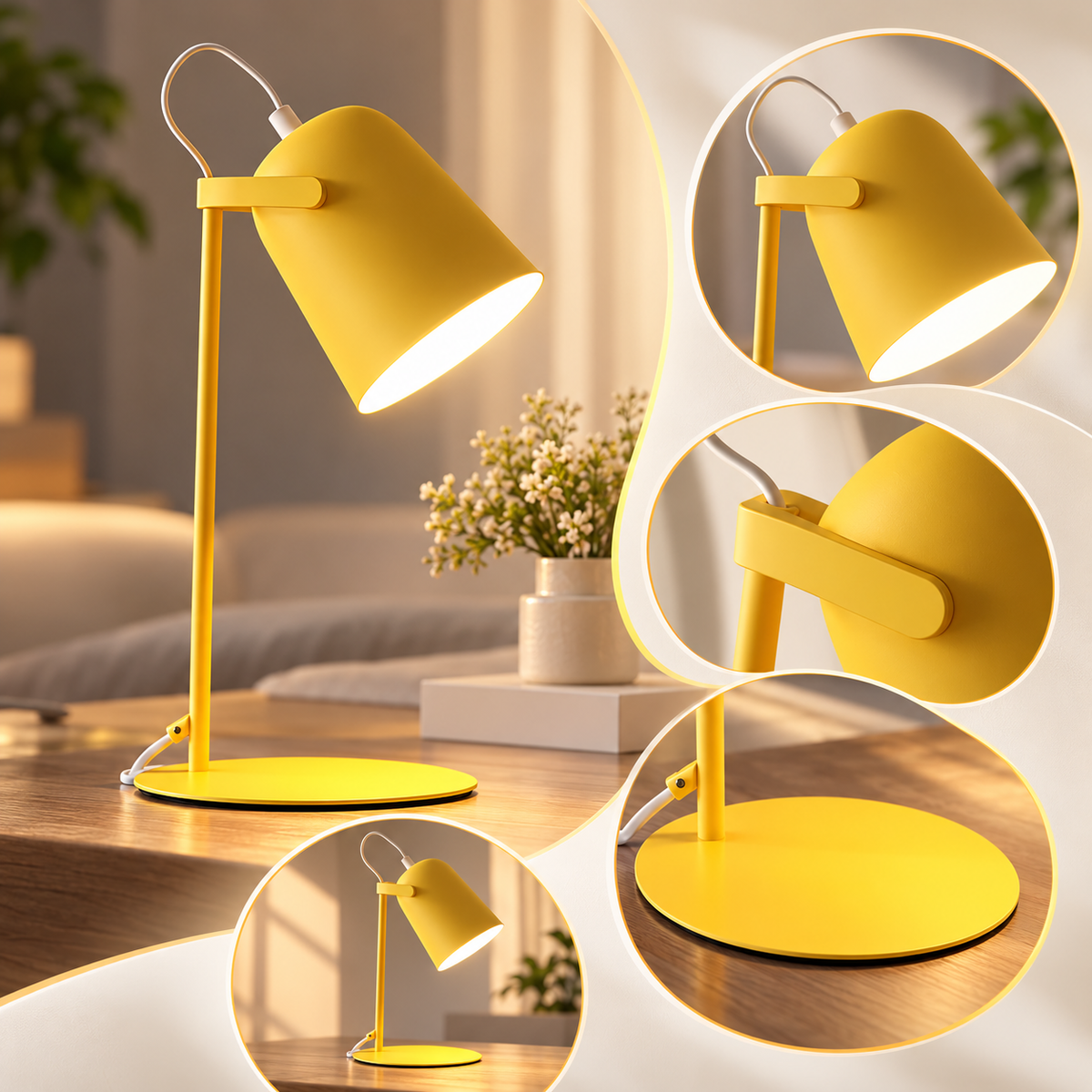 Adjustable Angle Desk Lamp Soft Light Colorful Design