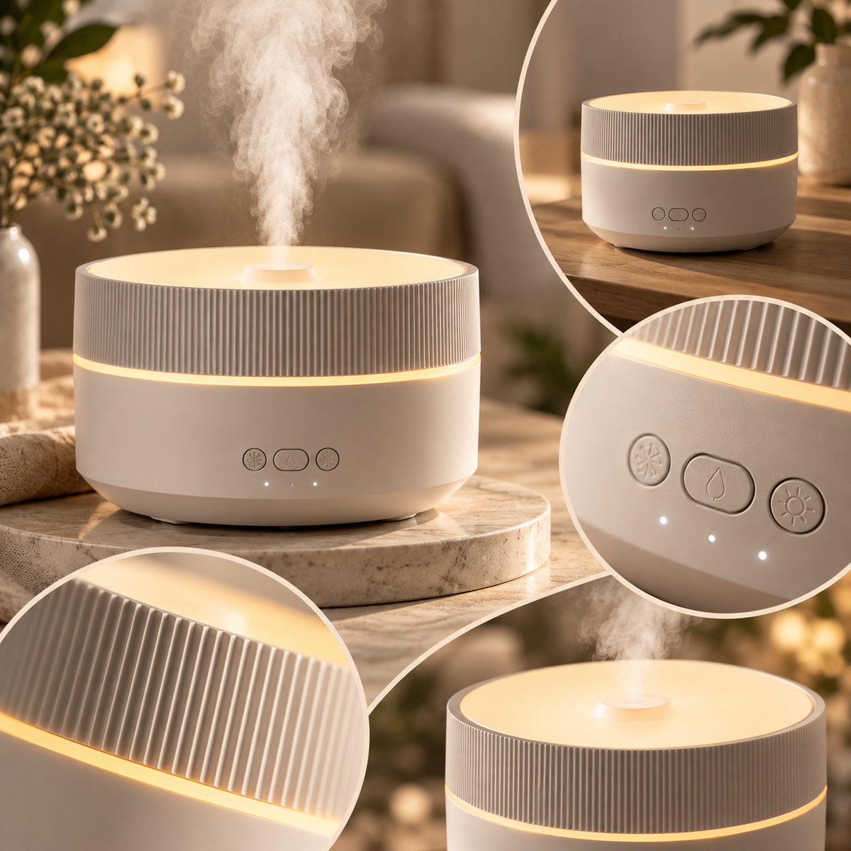 Air Humidifier Cool Mist Ultrasonic Desk Quiet Compact