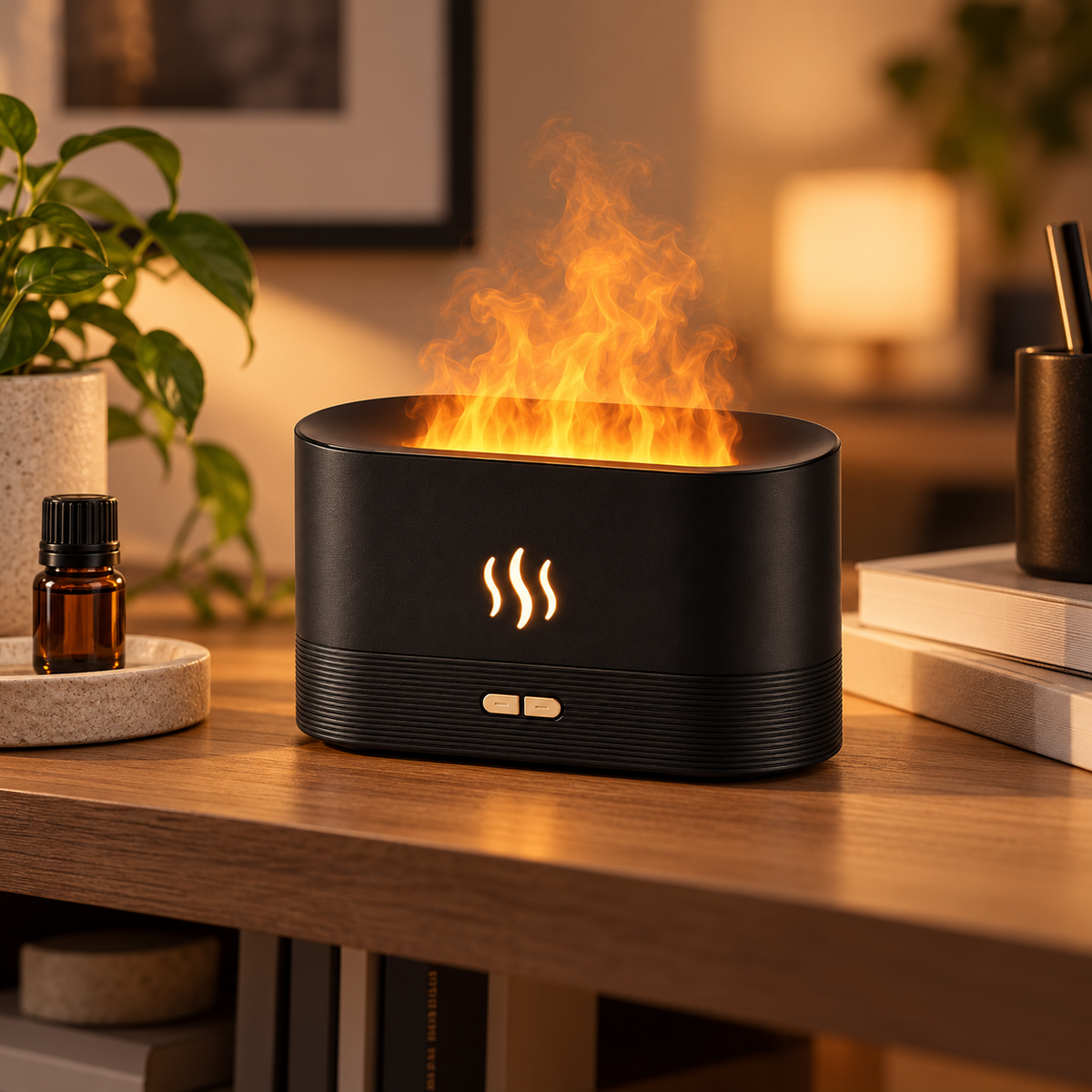 Automatic Shut Off Fire Humidifier Silent Essential Oil