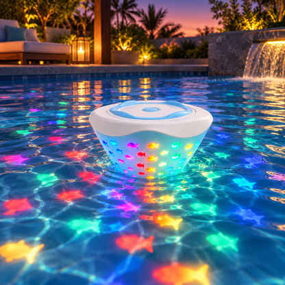 Bath Light Projector Pool Colorful Rotating Night Lamp