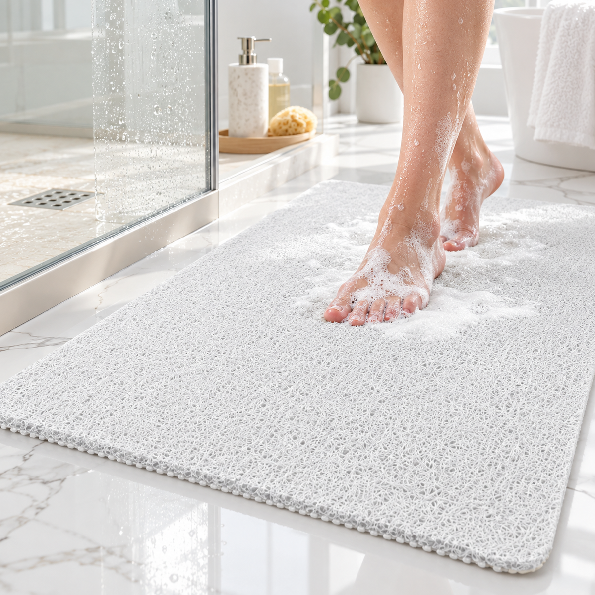 Bathroom Mat Antibacterial Bath Non Slip Design