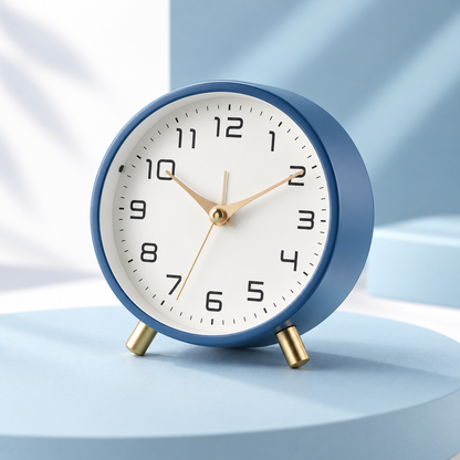Battery Operated Table Clock Luxurious Desktop Alarm