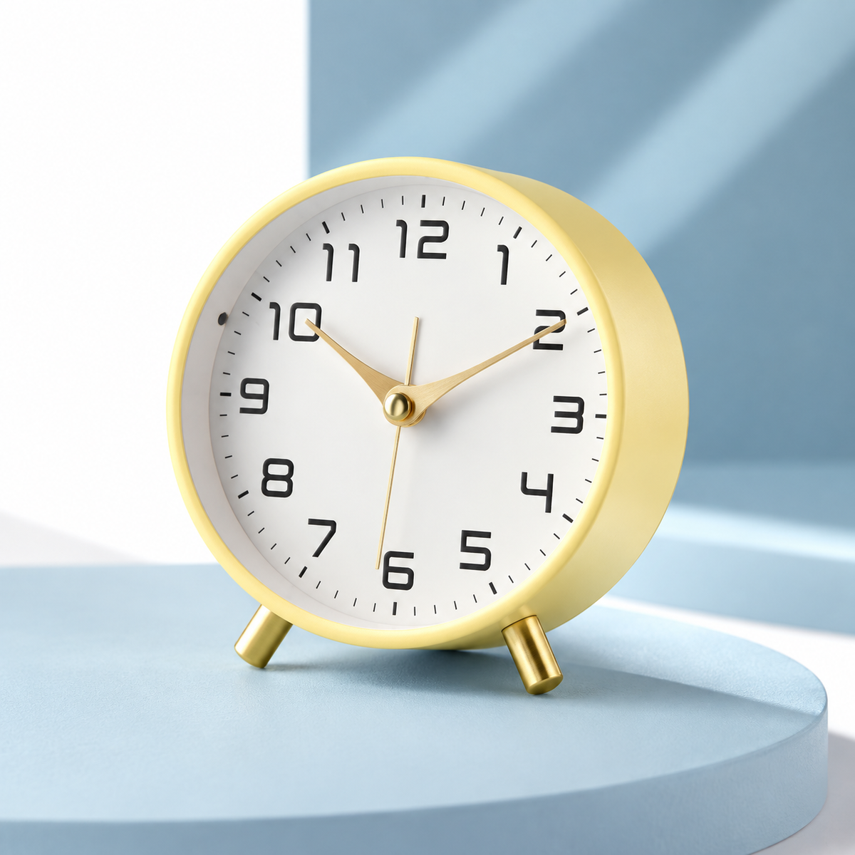 Battery Operated Table Clock Luxurious Desktop Alarm