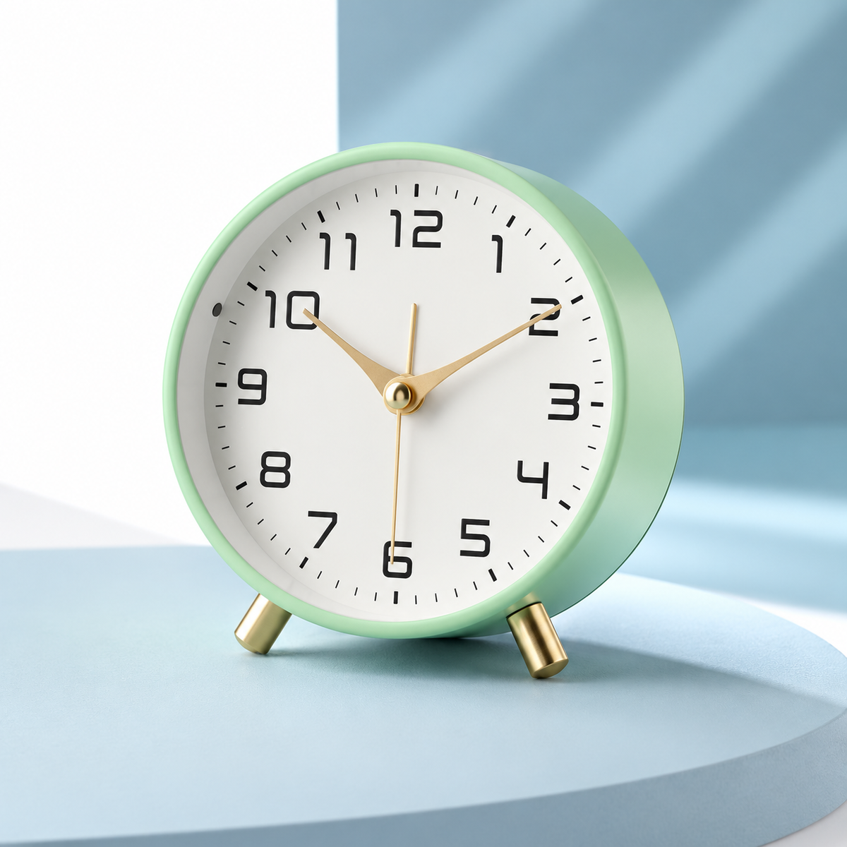 Battery Operated Table Clock Luxurious Desktop Alarm