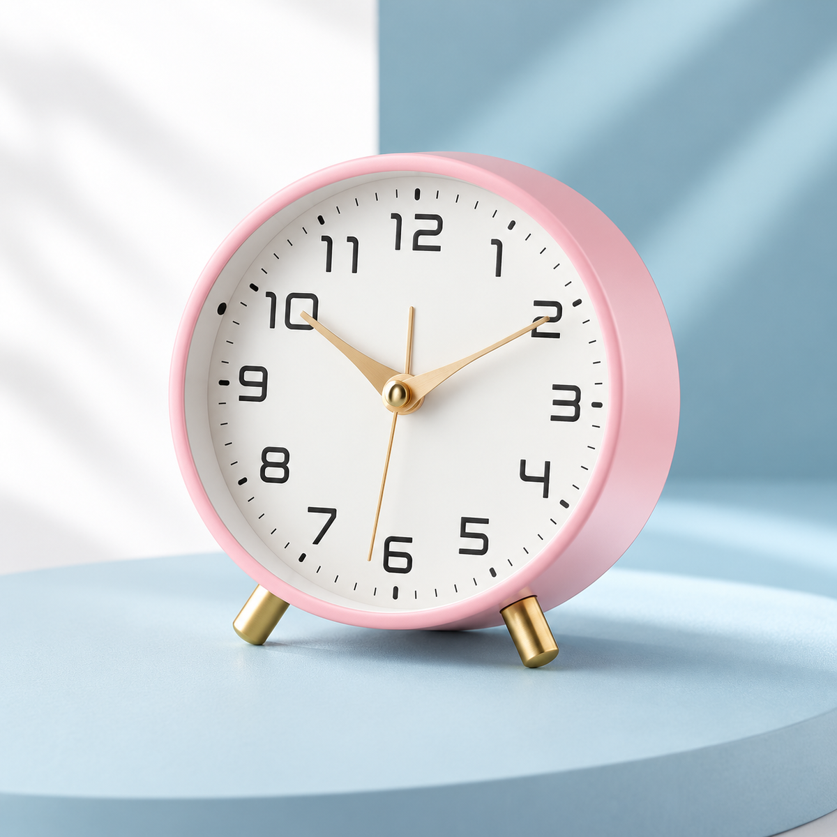 Battery Operated Table Clock Luxurious Desktop Alarm