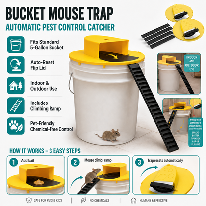 Bucket Mouse Trap Automatic Pest Control Catcher