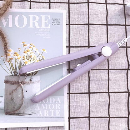 Mini Hair Straightener with 3D Floating Ceramic Plates and 30-Second Heat Up