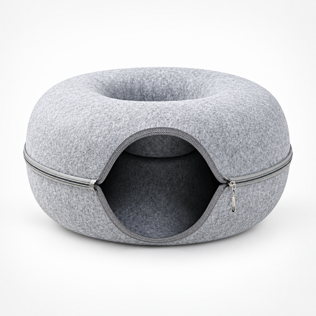 Cat Cave Bed Donut Cozy Hooded Enclosed Pet Nest