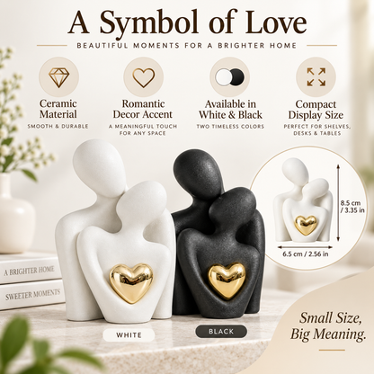 Ceramic Couple Figurine Modern Design Ornament