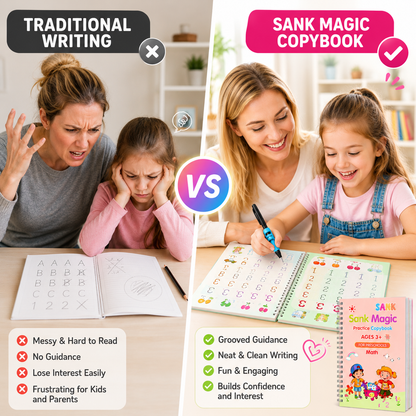 LAST DAY SALE 50%OFF MagicBook | Kids Practice Copybook Set (4Pcs/Set)