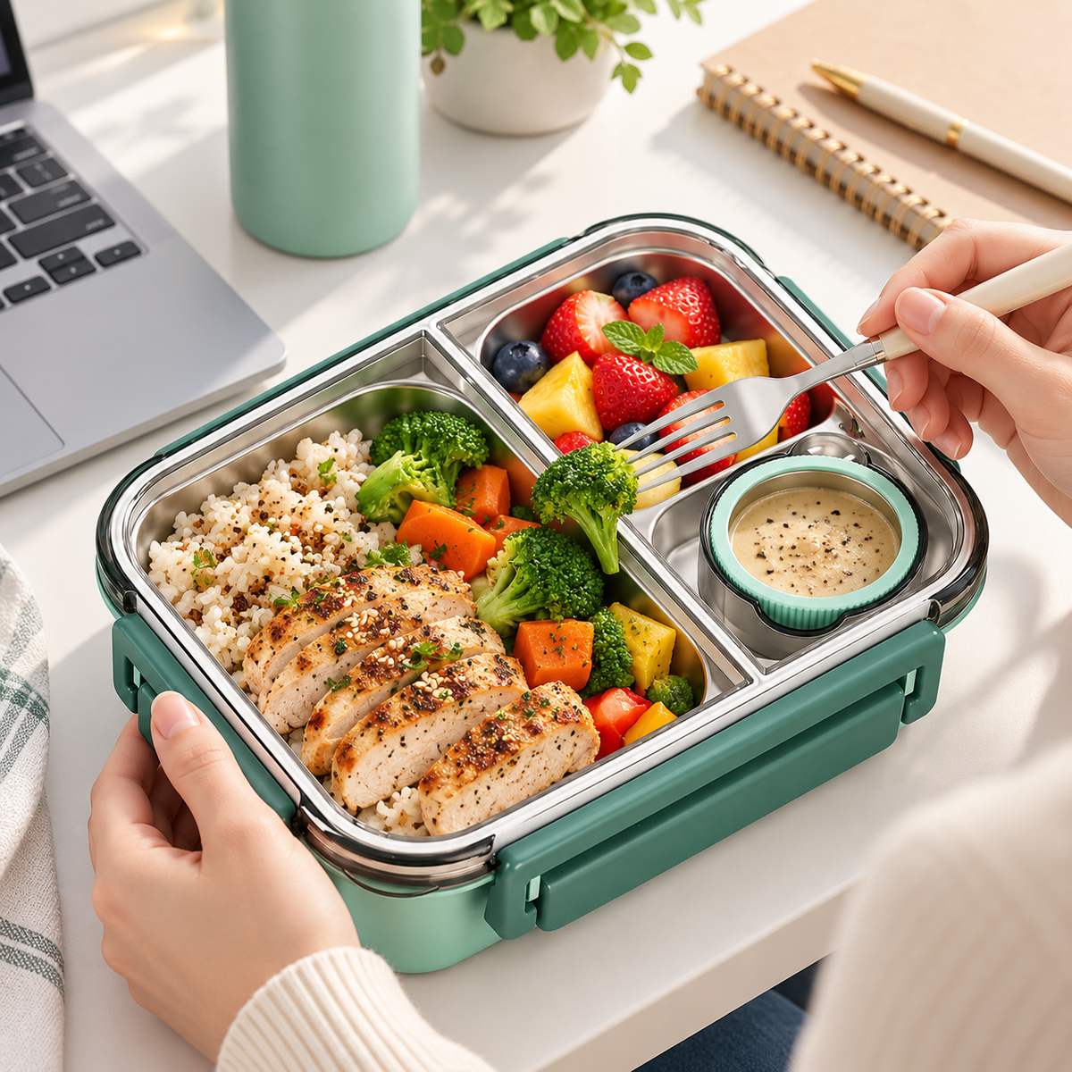 Stainless Steel Lunch Box Bento Insulated Design
