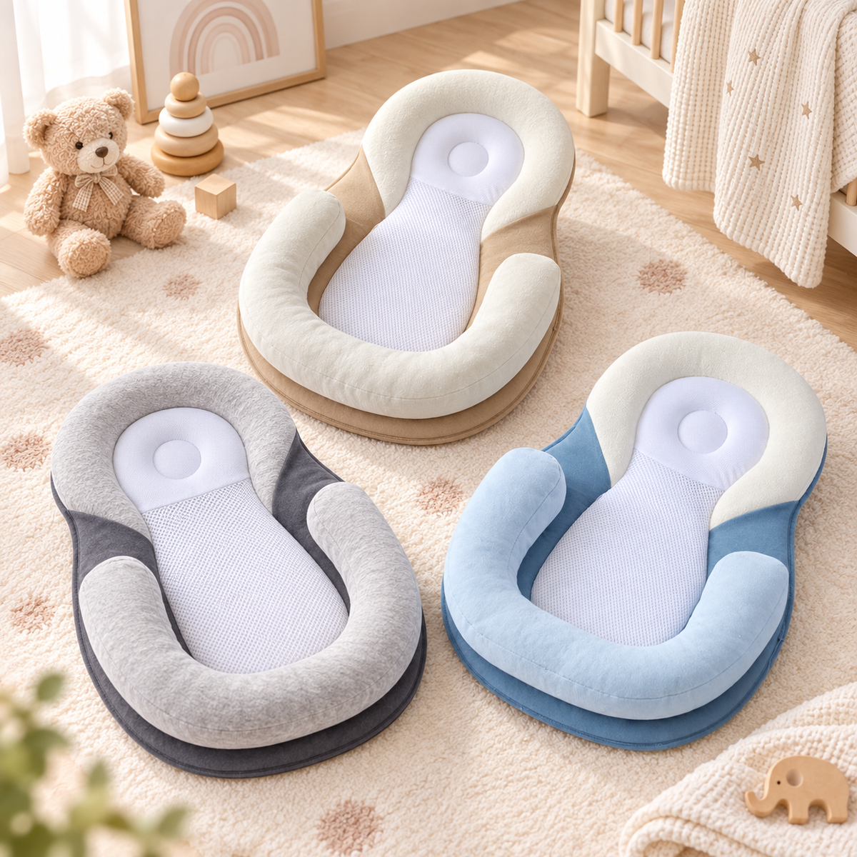 Colic Relief Ergonomic Baby Lounger Supportive Design