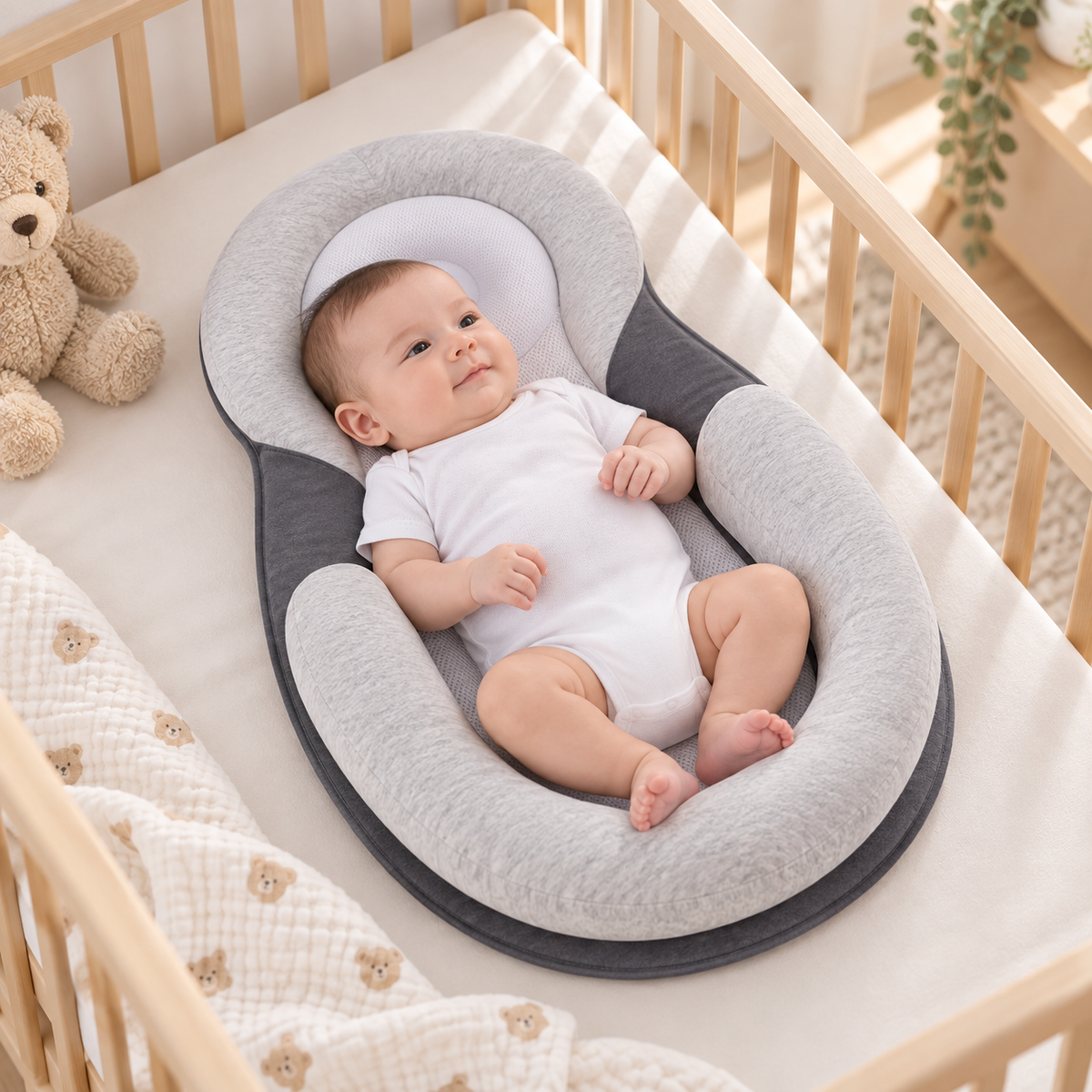 Colic Relief Ergonomic Baby Lounger Supportive Design