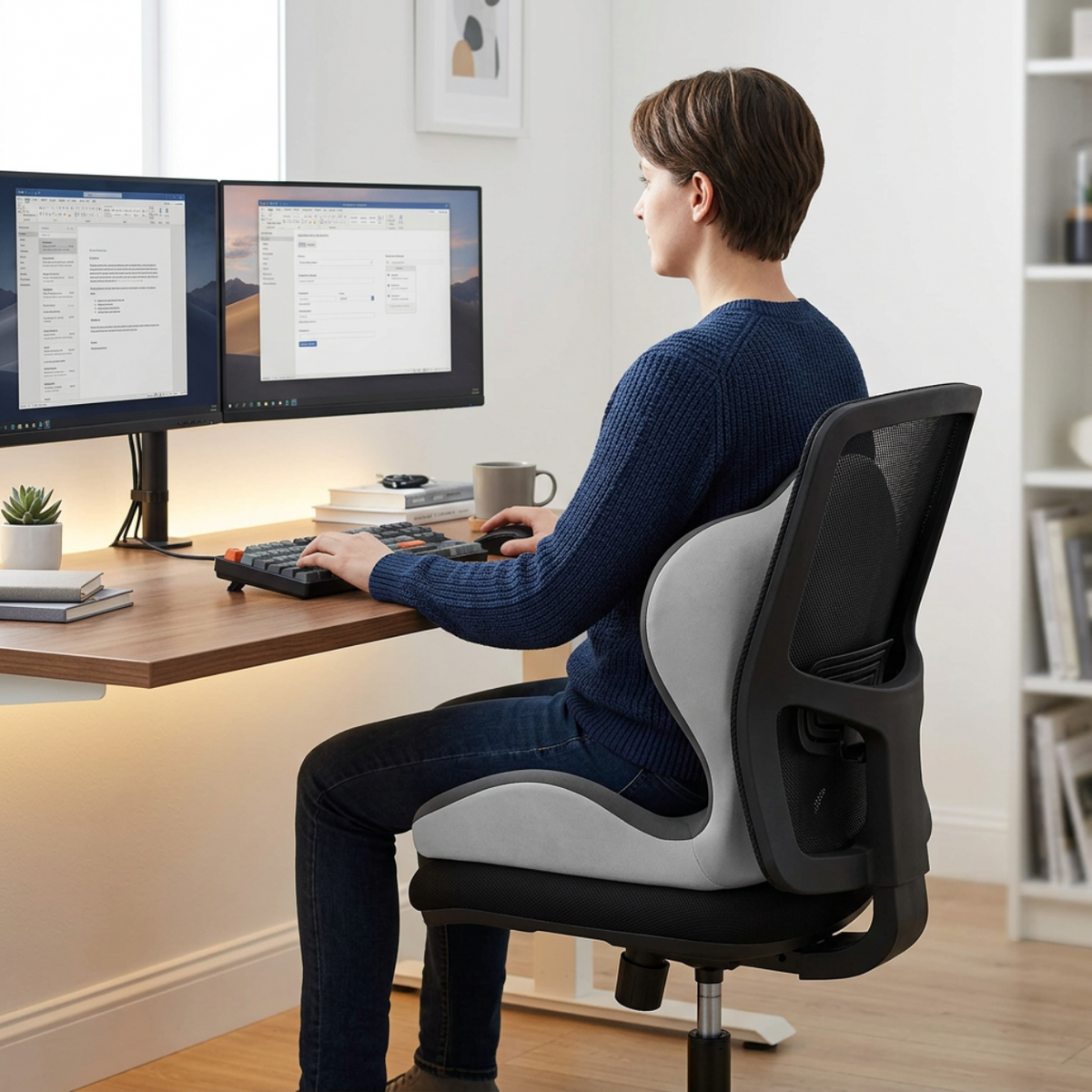 Comfortable Gaming Chair Cushion Seat Back Support