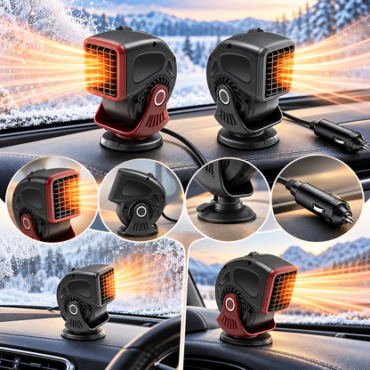 Compact Car Heater Defogger Multi Directional Air Supply