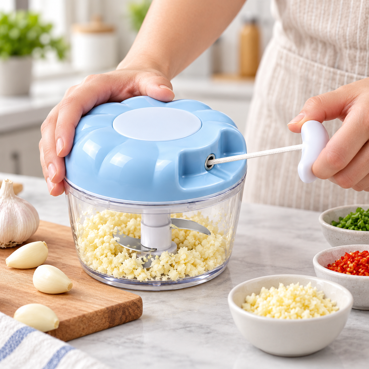 Compact Kitchen Garlic Masher Manual Garlic Press