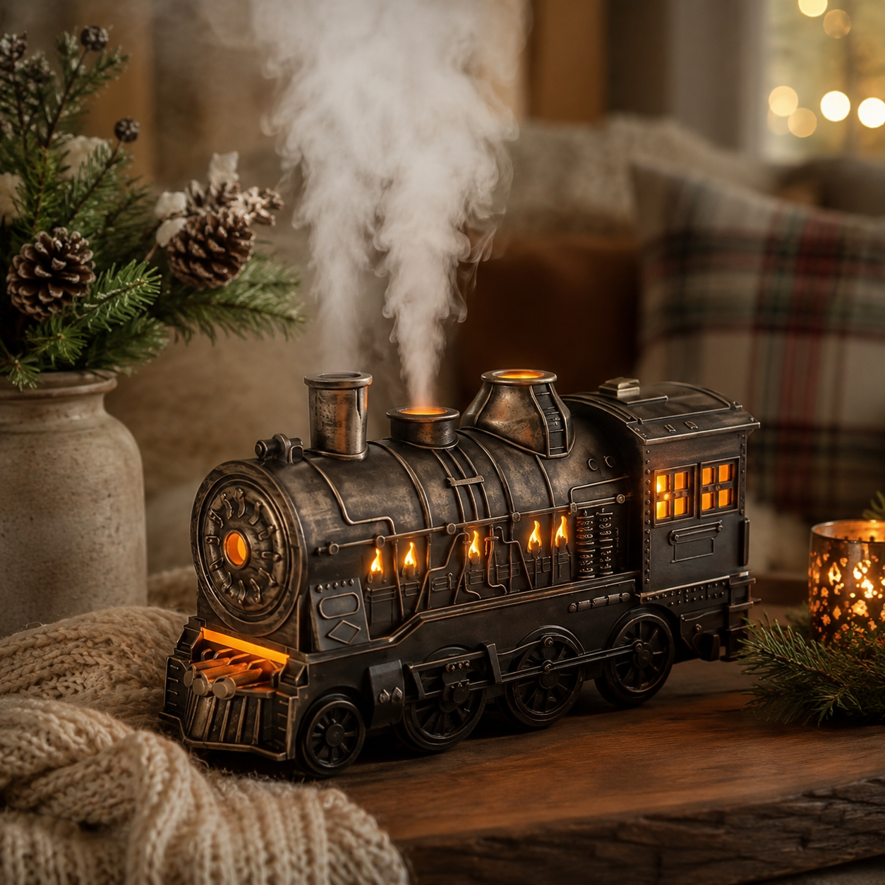Continuous Mist Steam Humidifier Locomotive Design