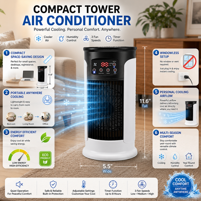 Cooling Portable Air Conditioner Energy Efficient Compact