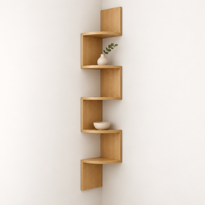 Corner Wall Shelf Modern Unit Space Saving Design
