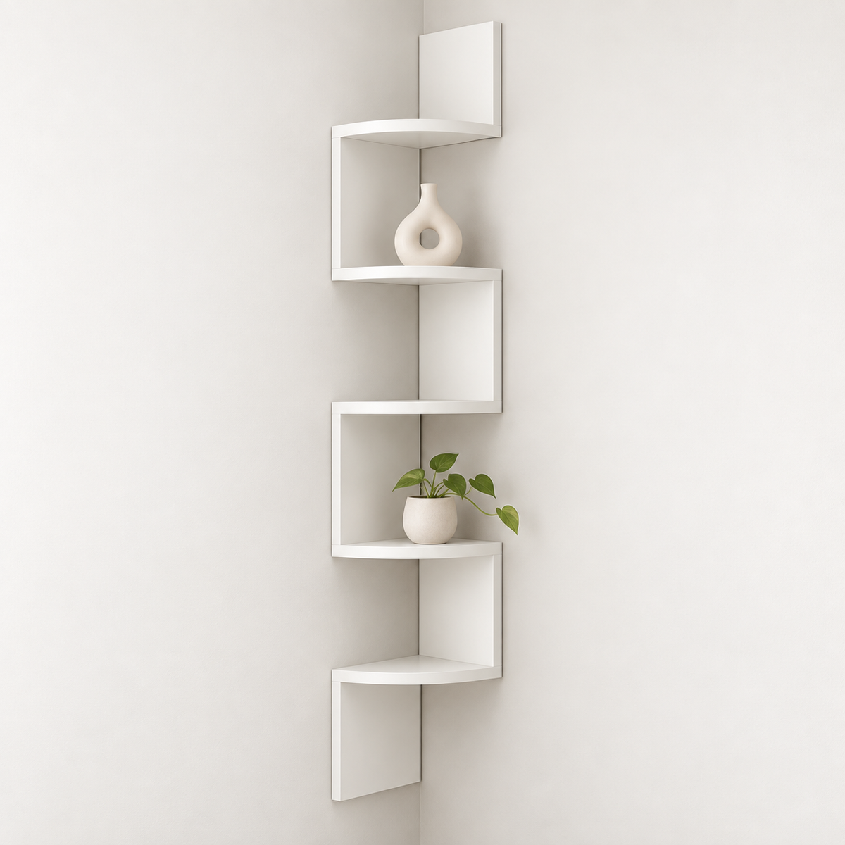 Corner Wall Shelf Modern Unit Space Saving Design