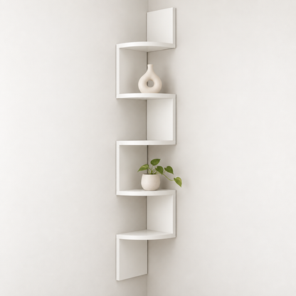 Corner Wall Shelf Modern Unit Space Saving Design