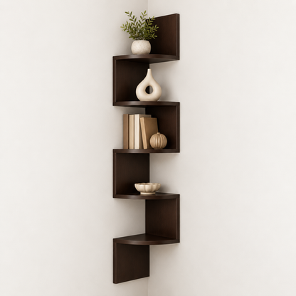 Corner Wall Shelf Modern Unit Space Saving Design