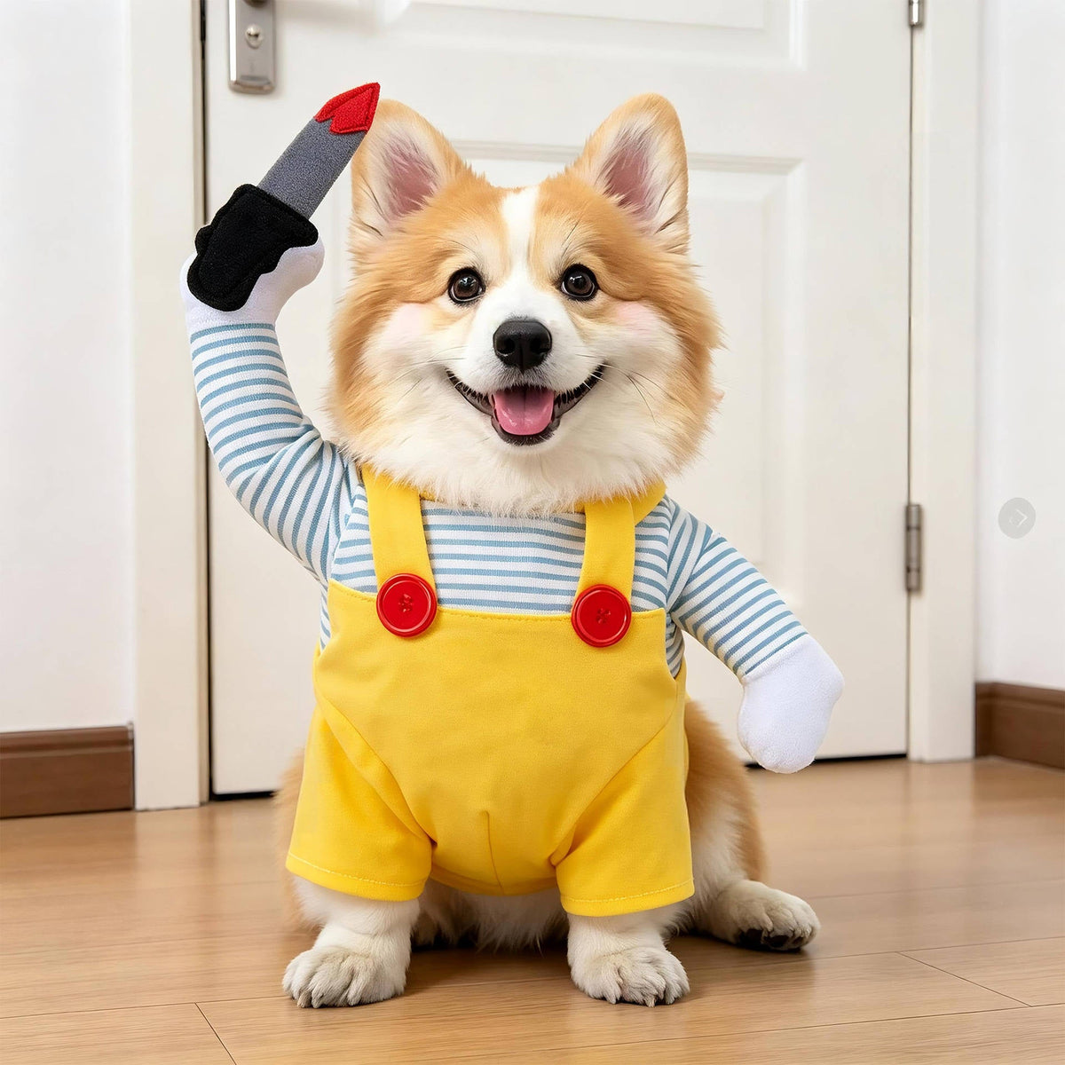 Dog Costume, Creepy Halloween Costume with Padded Arms and 3D Walking Look for Trick or Treating